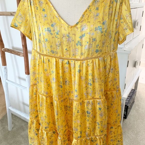 Uo Pippa Chiffon Tiered Mini Dress 2025